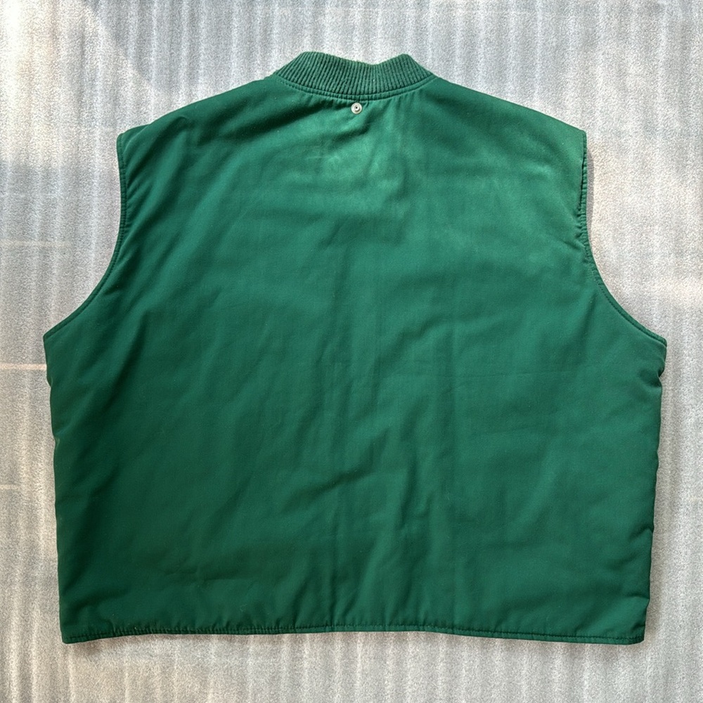 Vintage 1980s Coca Cola Delivery Driver Uniform Thinsulate Green Reversible Vest - Picture 6 of 7